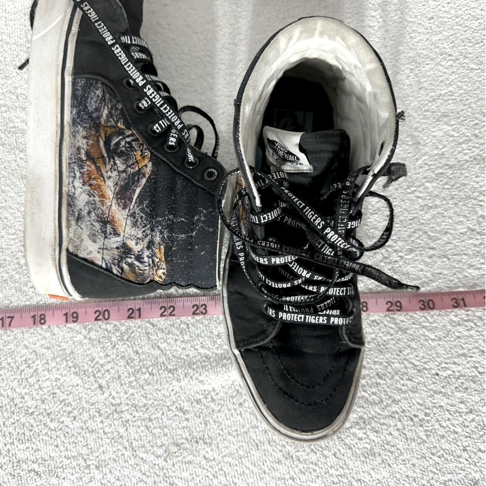 Vans Discovery Project Cats Black High Top Sneakers Project Tigers 9.5 - Picture 14 of 15
